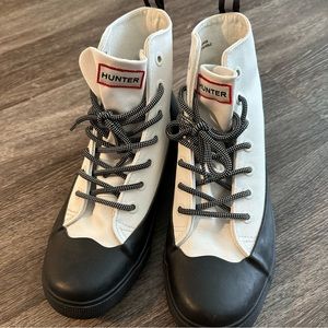 White Hunter boots; men’s